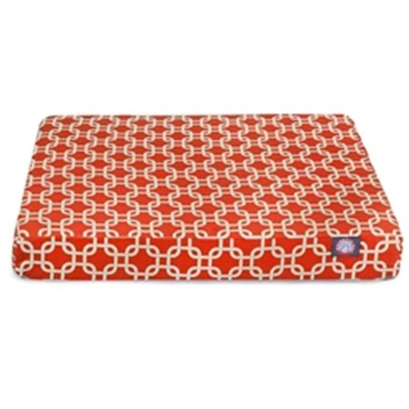 MAJESTIC PET Red Links Medium Orthopedic Memory Foam Rectangle Dog Bed 78899551432